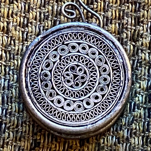 Unique Tribal Gauge Earrings Silver Handmade - Picture 5 of 10